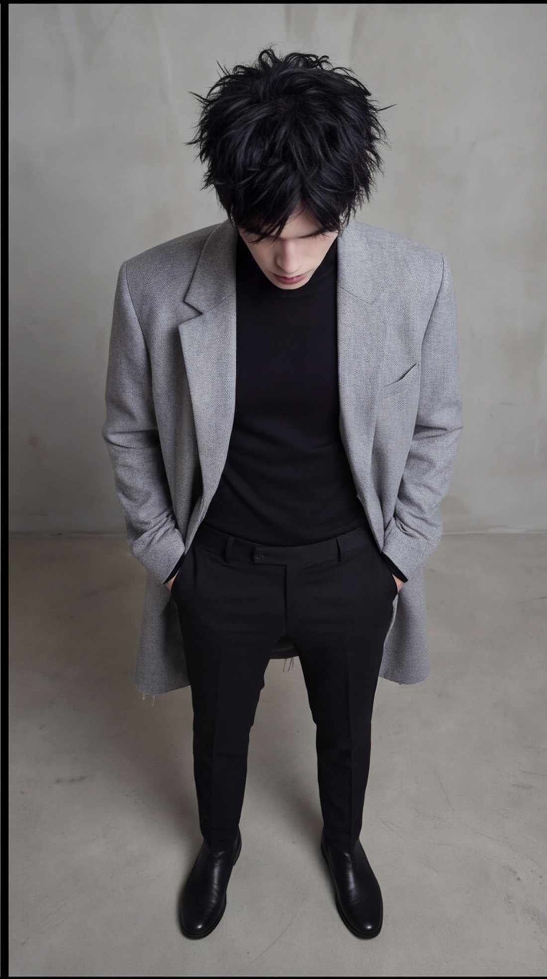 Static Grey Overcoat angle 2