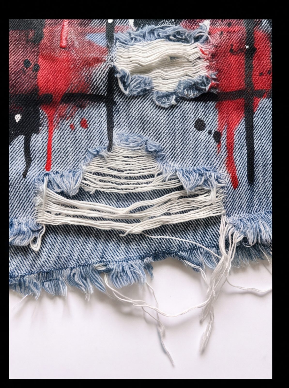 Sprayed Plaid Denim Mini angle 4