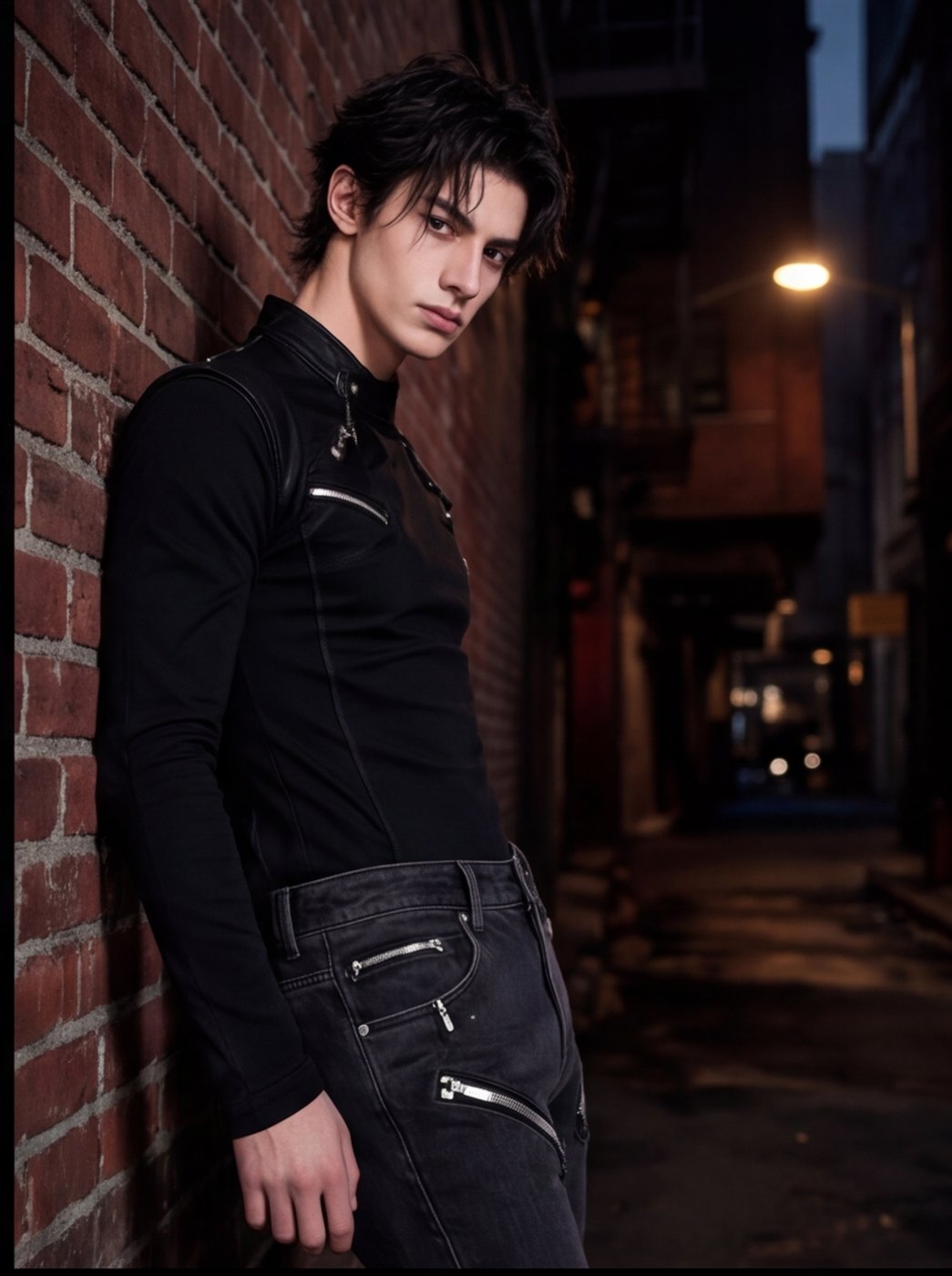 Moto Zip Black Jean angle 3