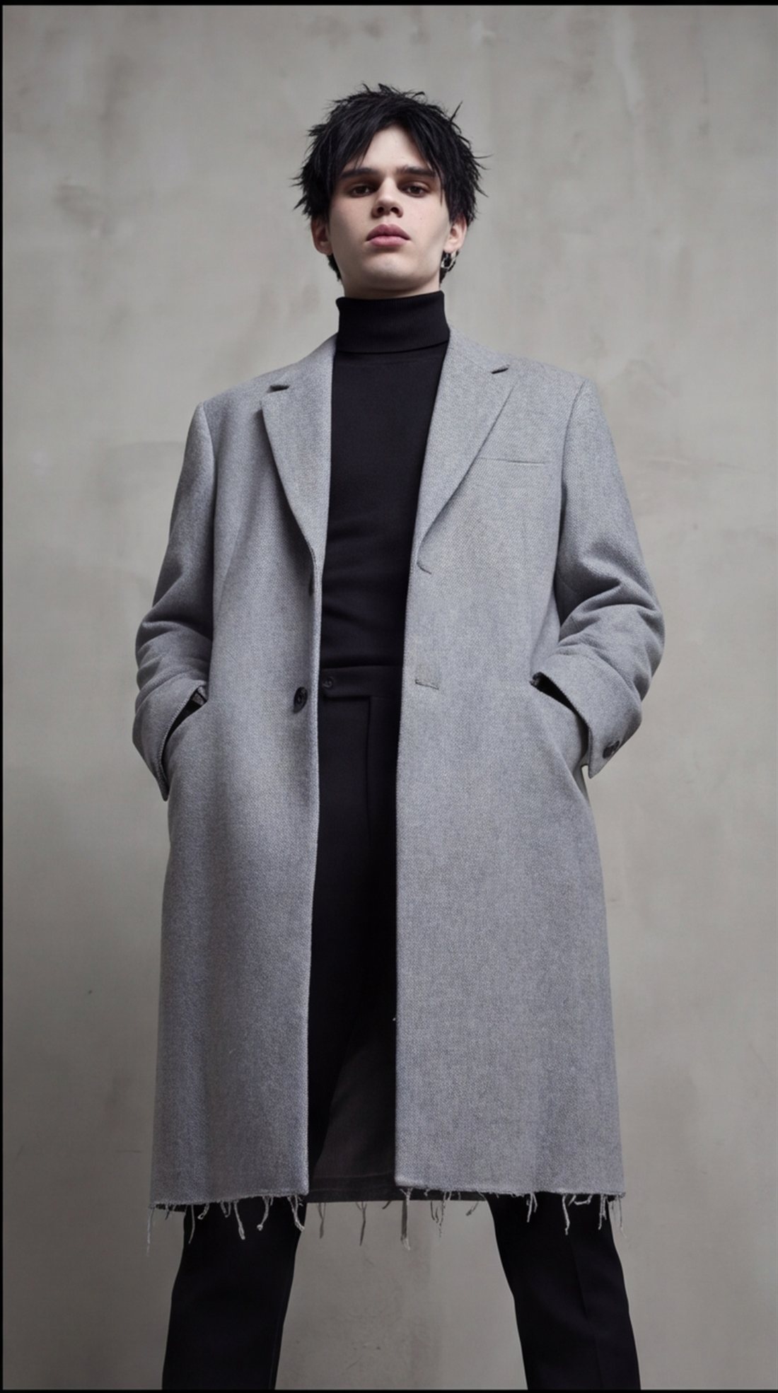 Static Grey Overcoat angle 8
