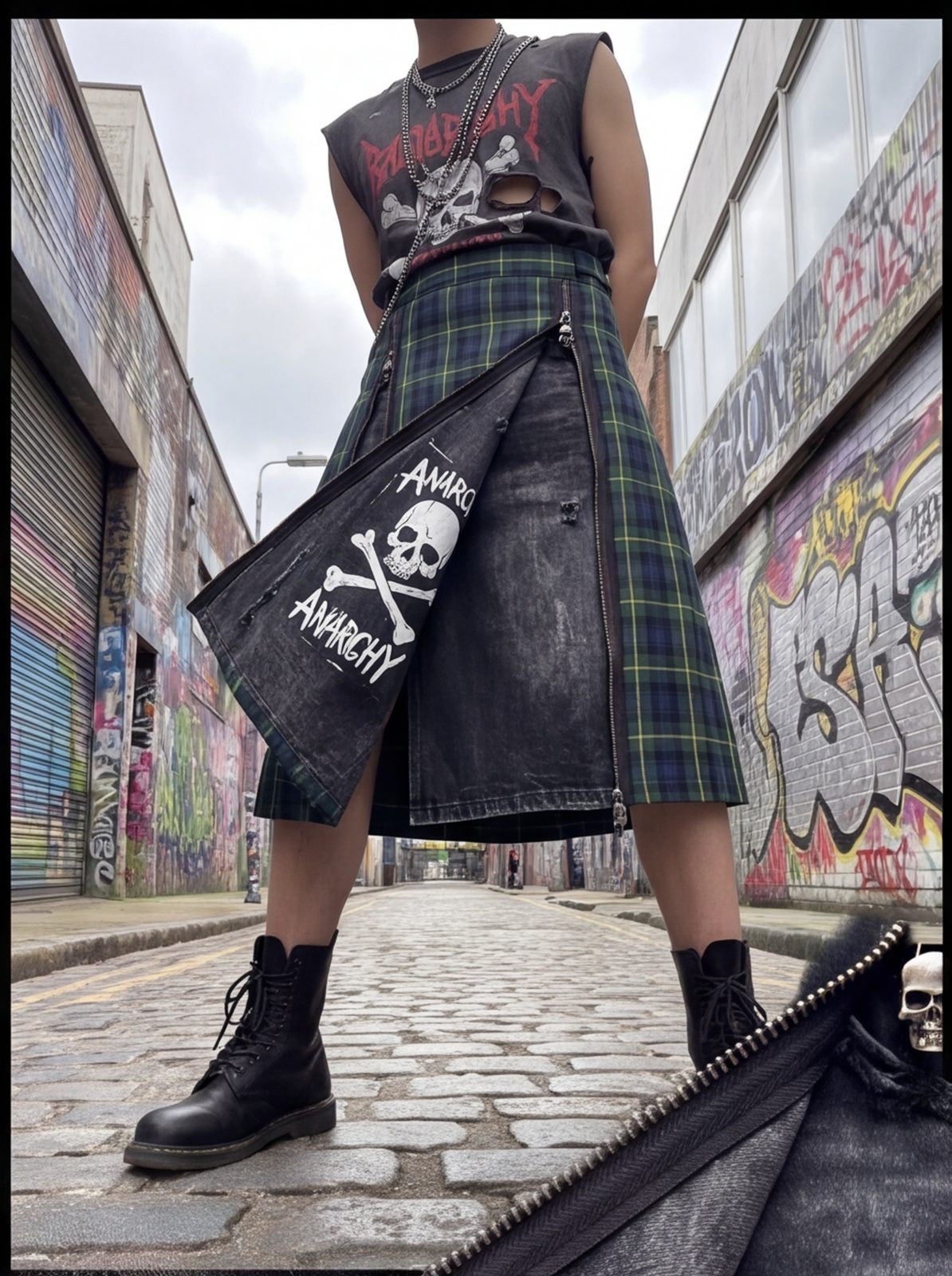 Anarchy Flag Kilt angle 8