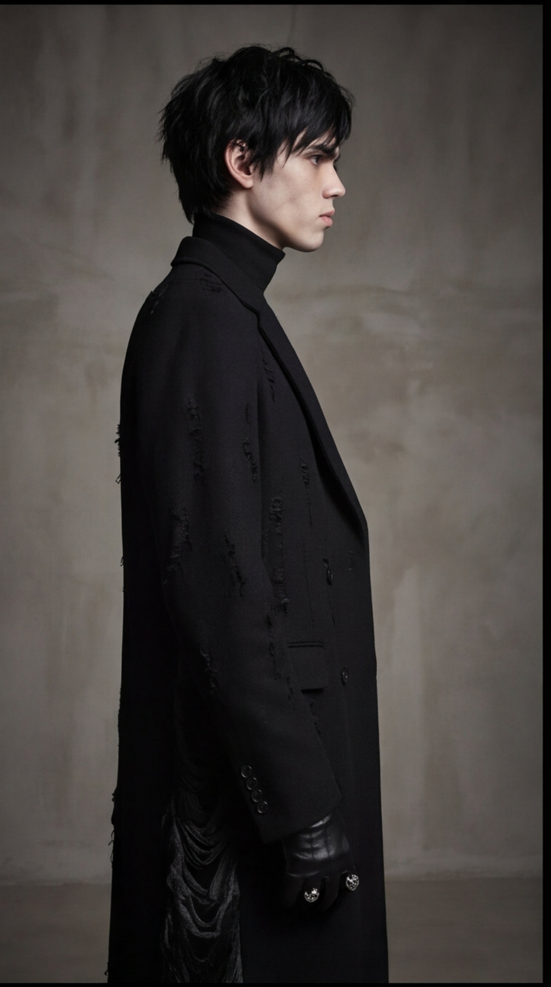 Blackout Long Coat angle 8