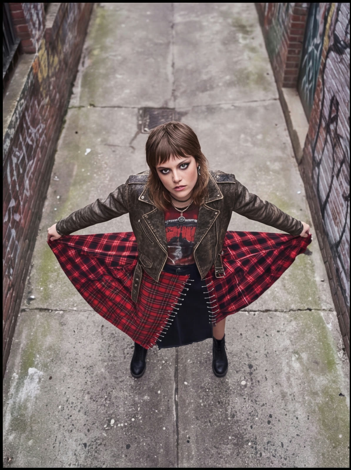 Pinned Tartan Maxi + Biker
