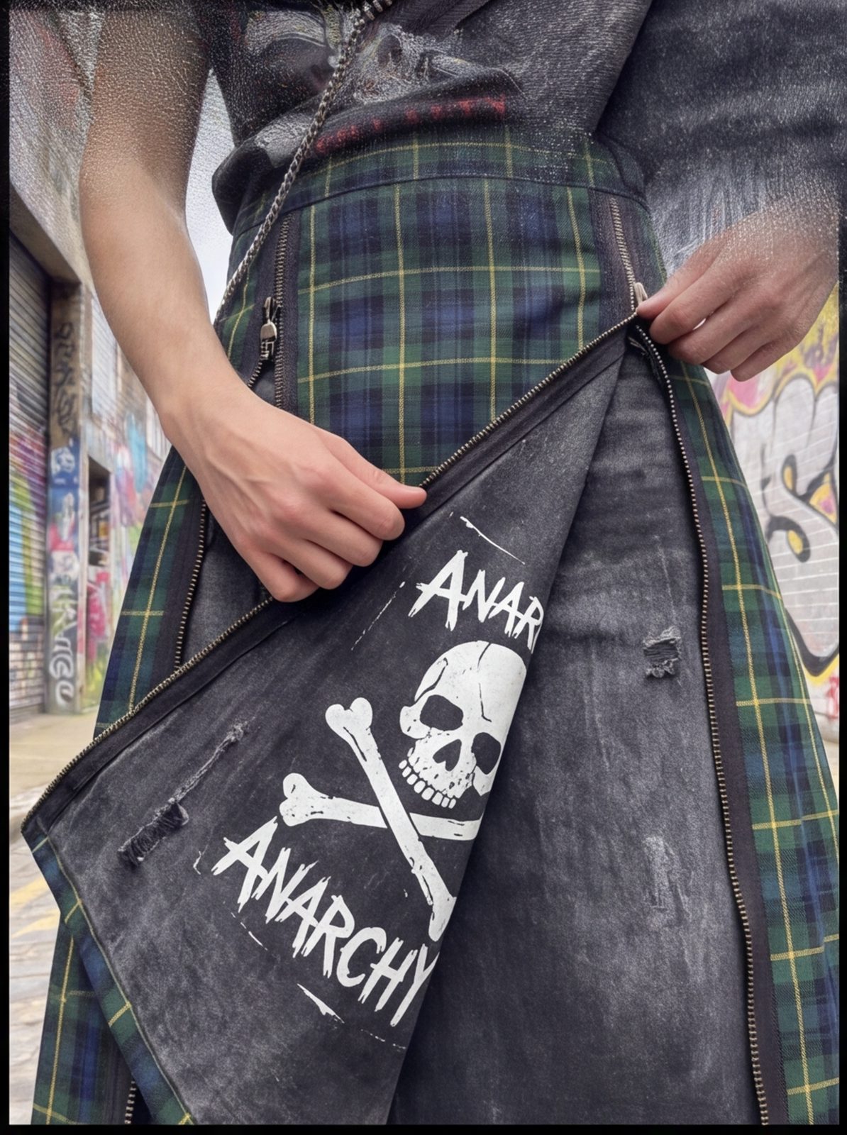Anarchy Flag Kilt angle 3