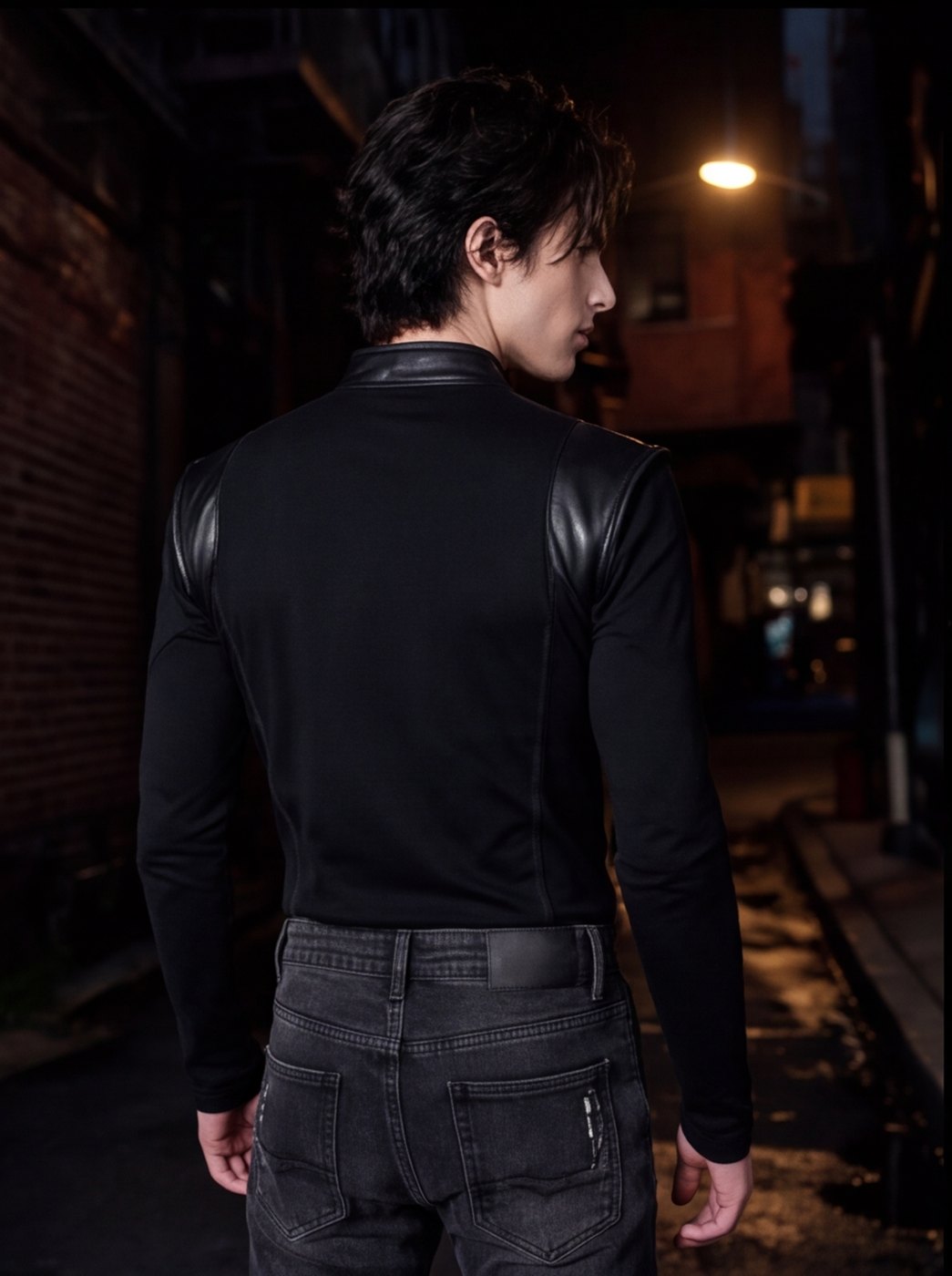 Moto Zip Black Jean angle 5