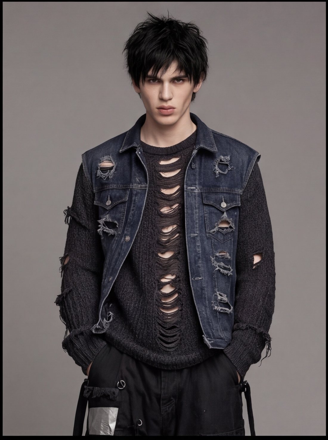 Scrapyard Denim Vest angle 3