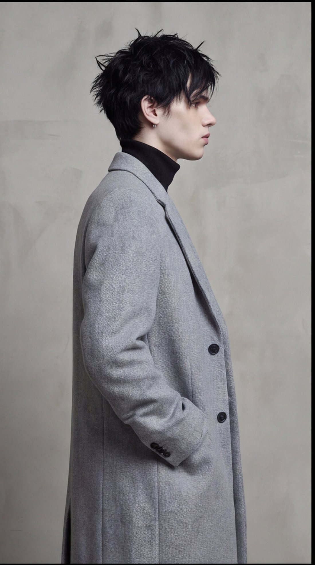 Static Grey Overcoat angle 5