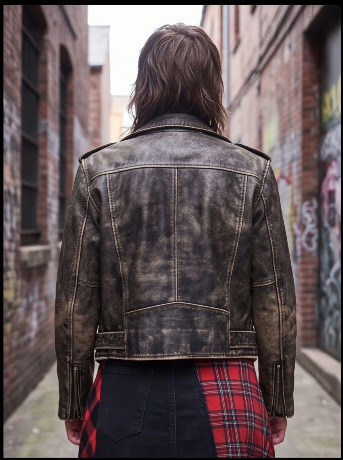 Pinned Tartan Maxi + Biker angle 7