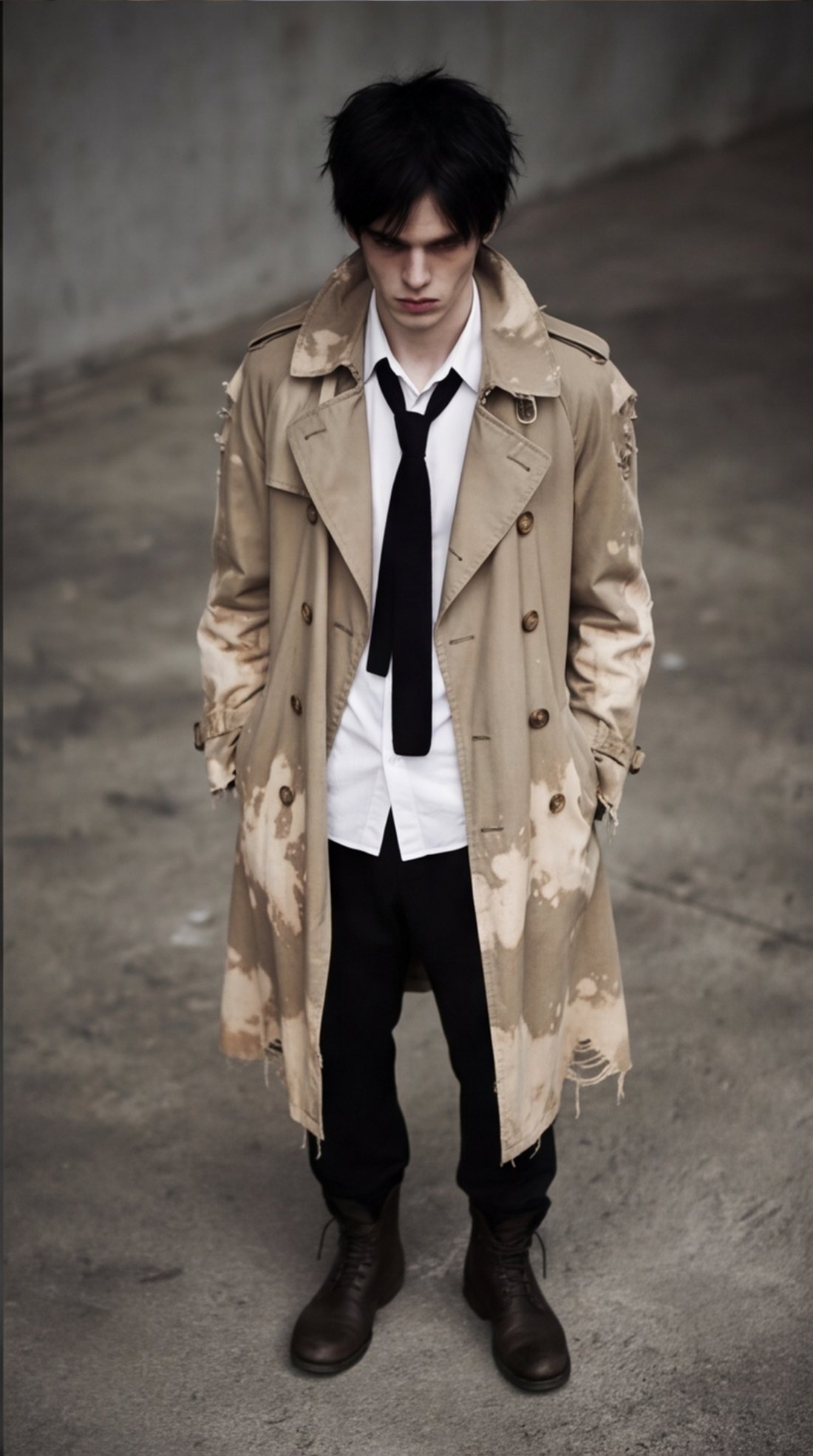 Bleachfield Trench — bleach-clouded, frayed hem