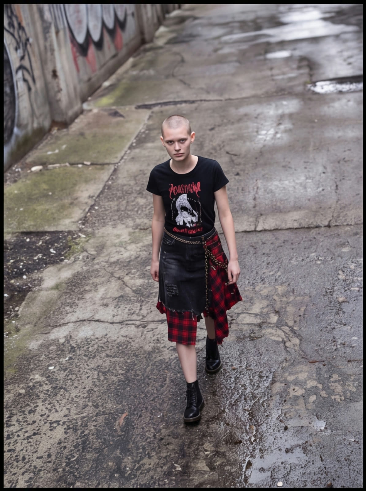 Asphalt Wrap Skirt angle 4