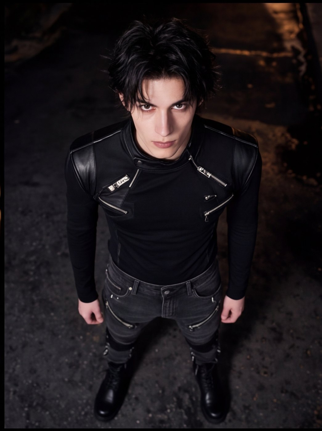 Moto Zip Black Jean angle 4