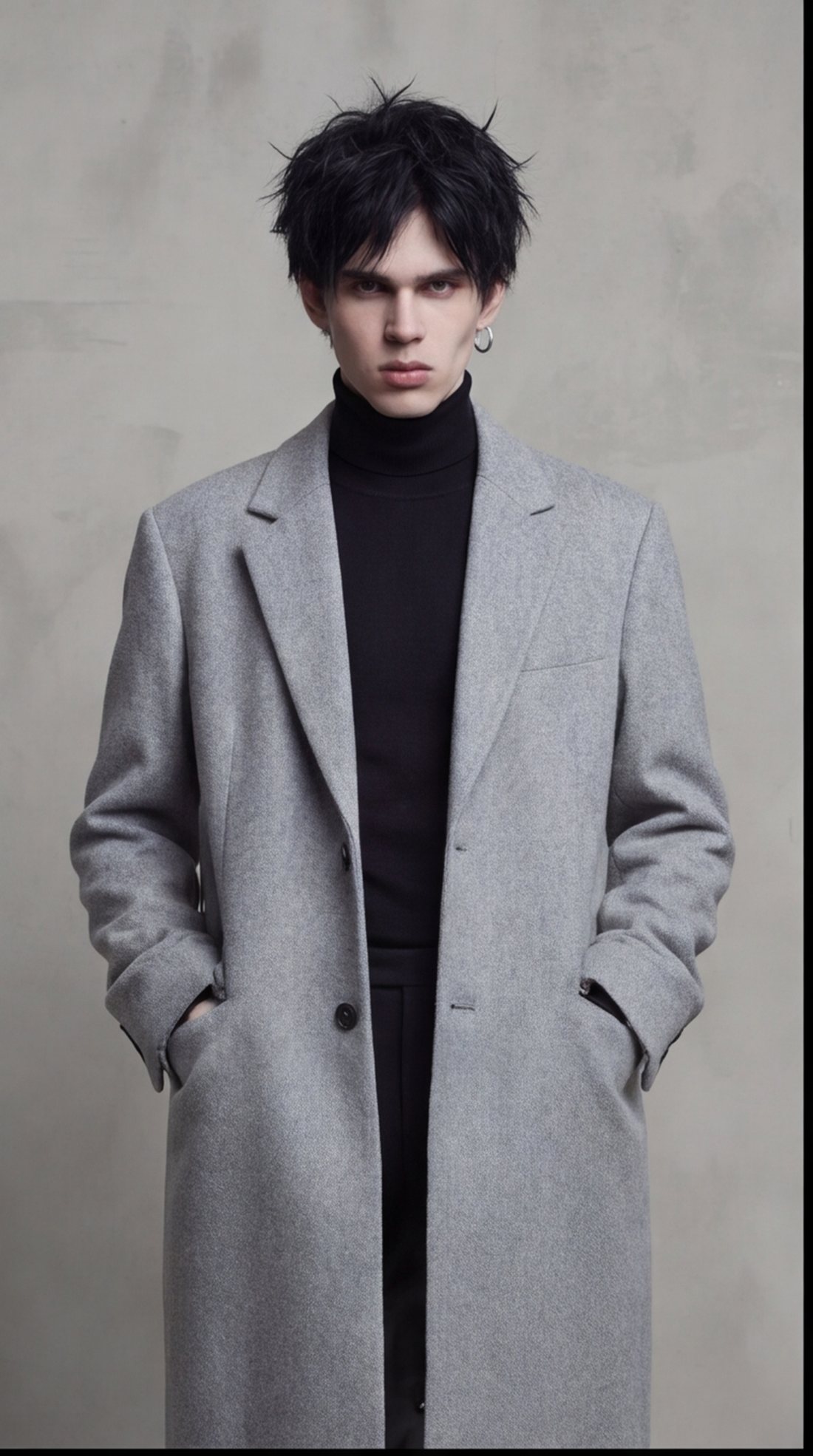 Static Grey Overcoat angle 6