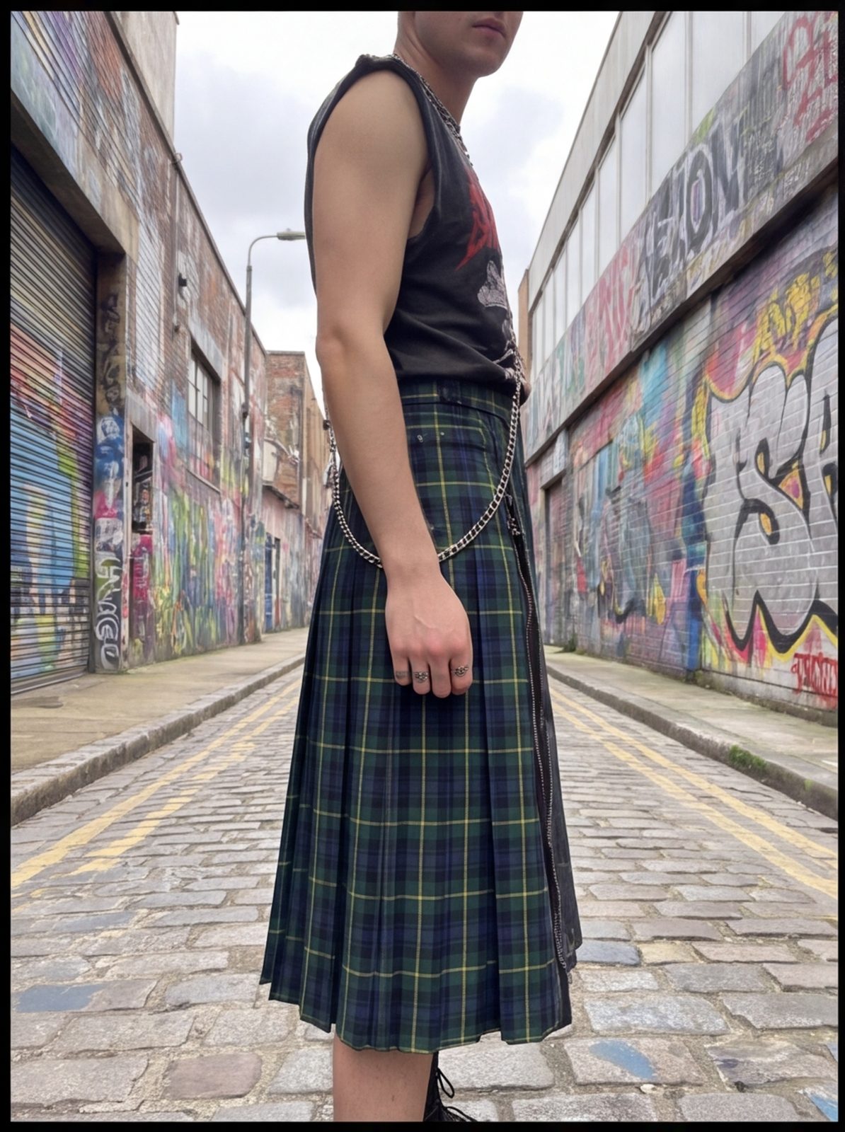 Anarchy Flag Kilt angle 4