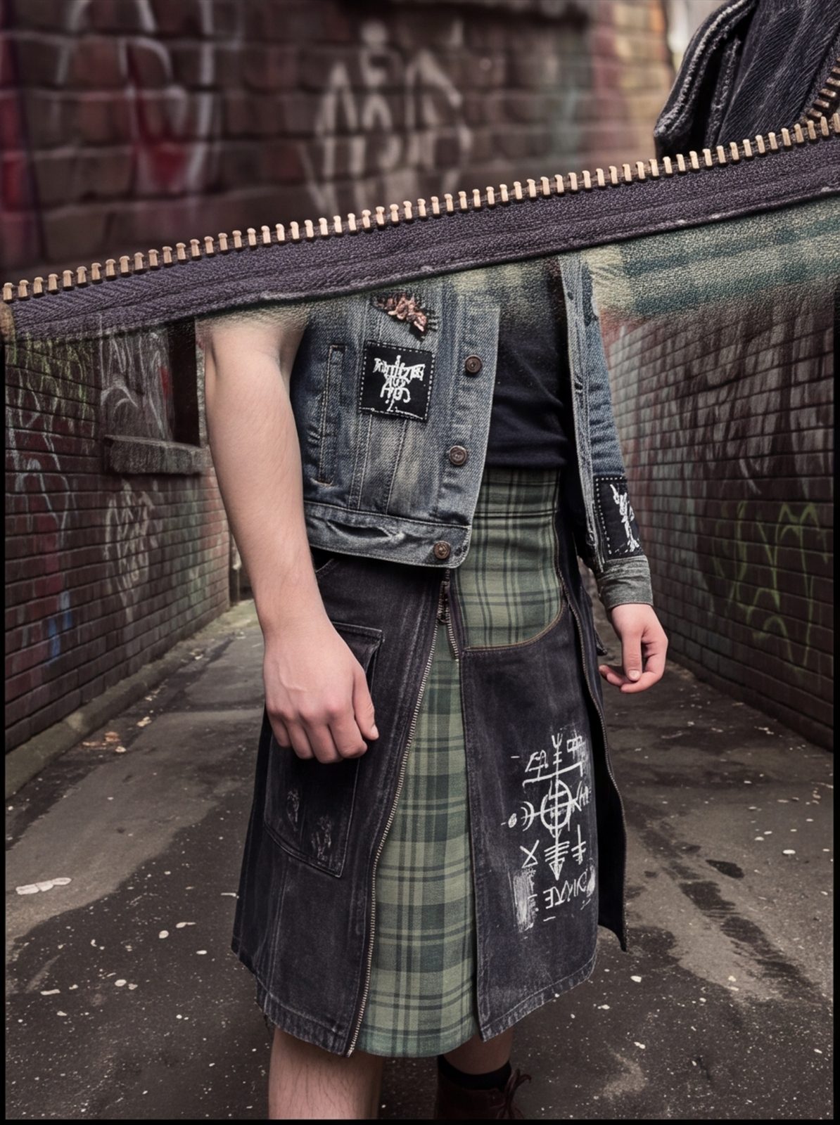 Sigil Zip Kilt angle 5