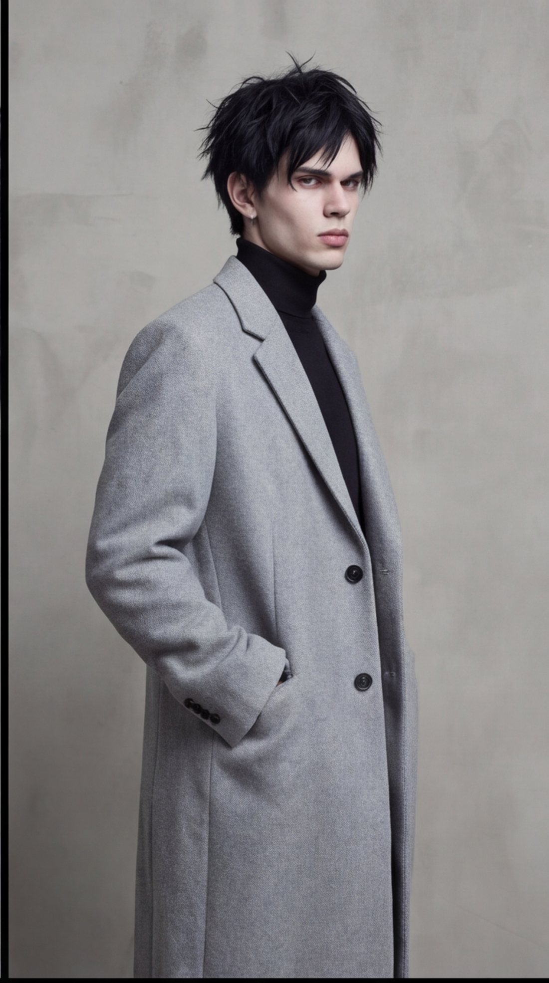 Static Grey Overcoat angle 9