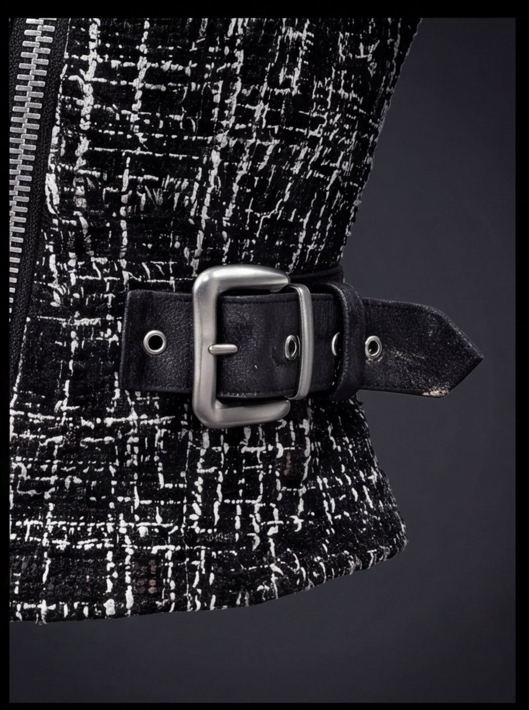 Spike Collar Tweed Biker angle 9