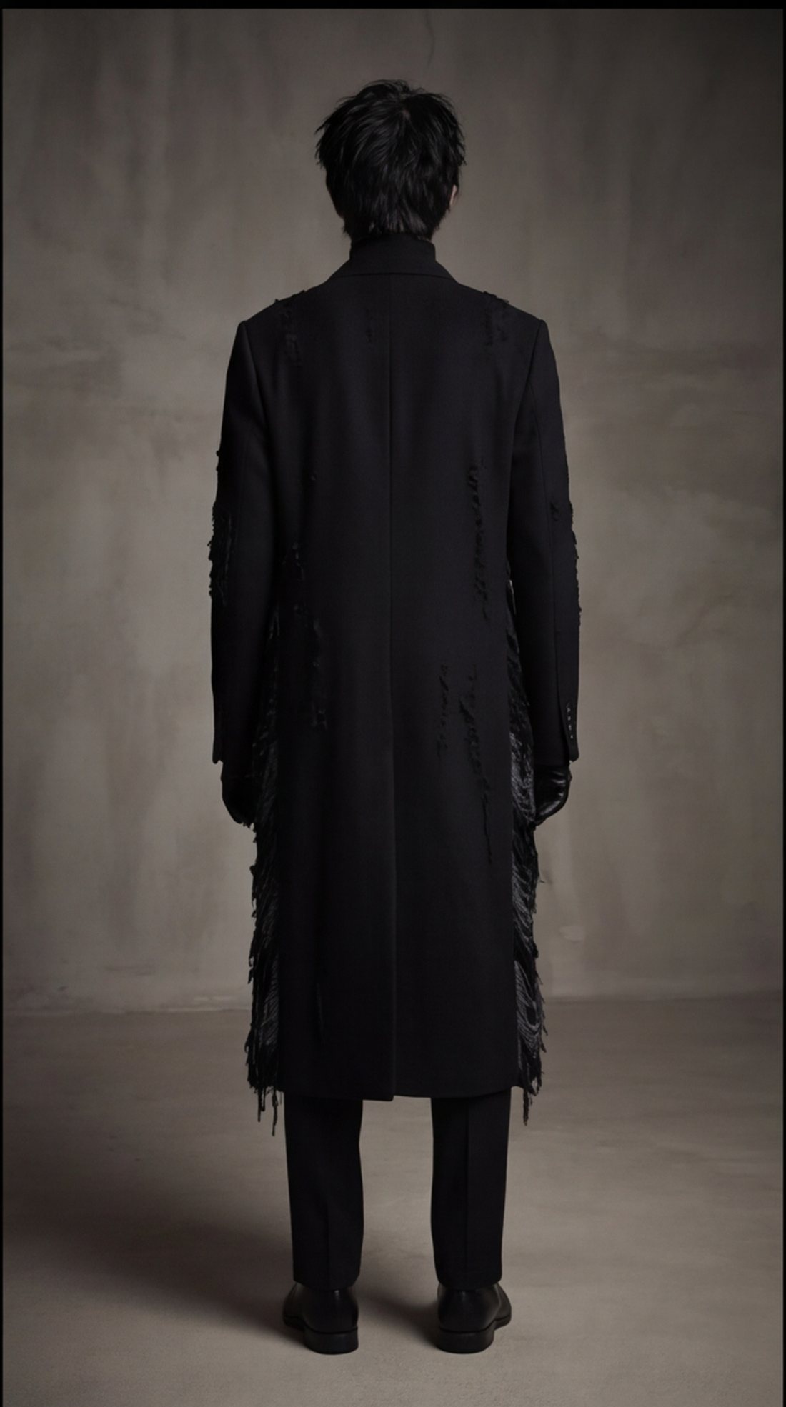 Blackout Long Coat angle 3