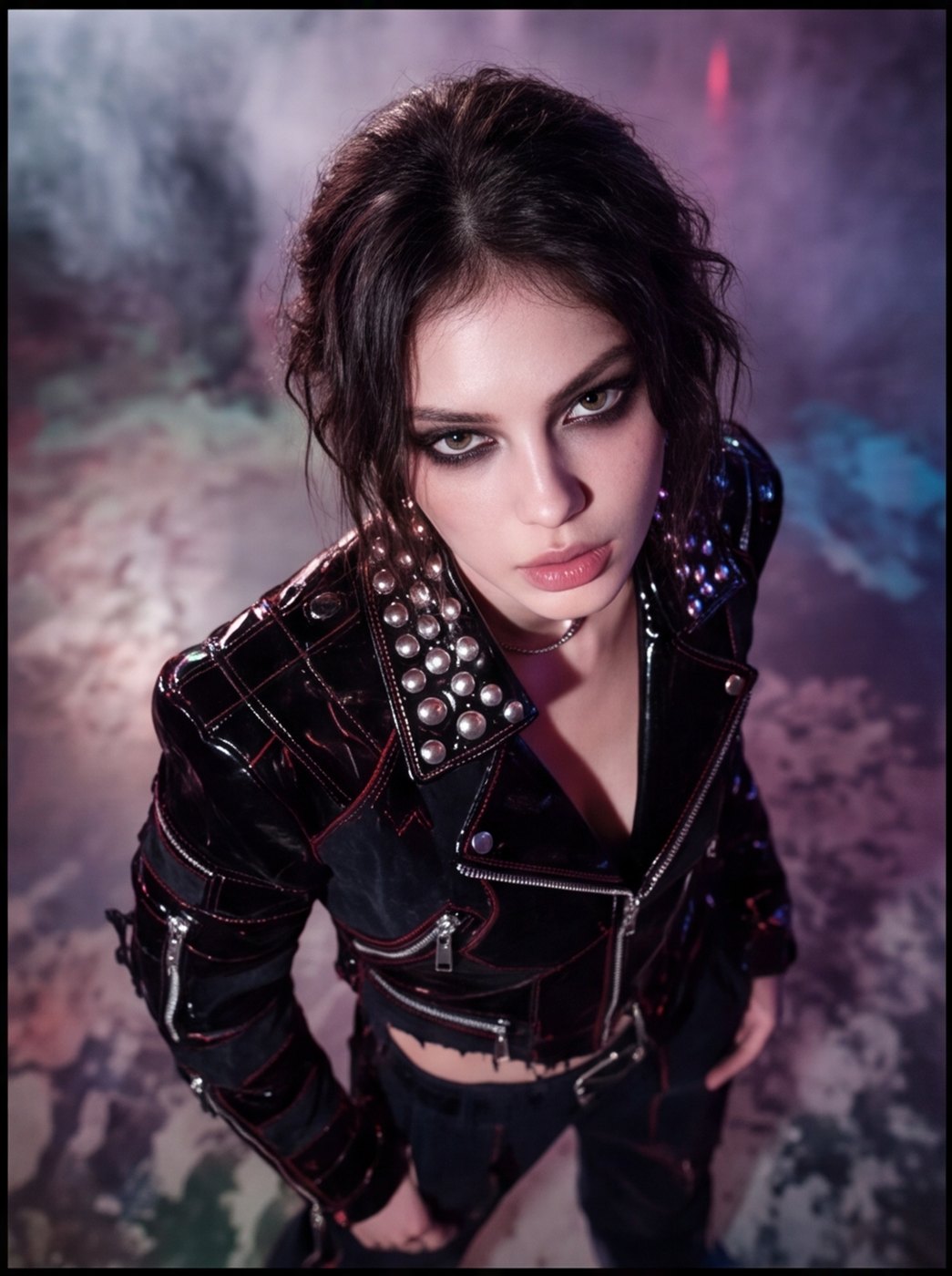 Neon Stud Gloss Biker angle 5