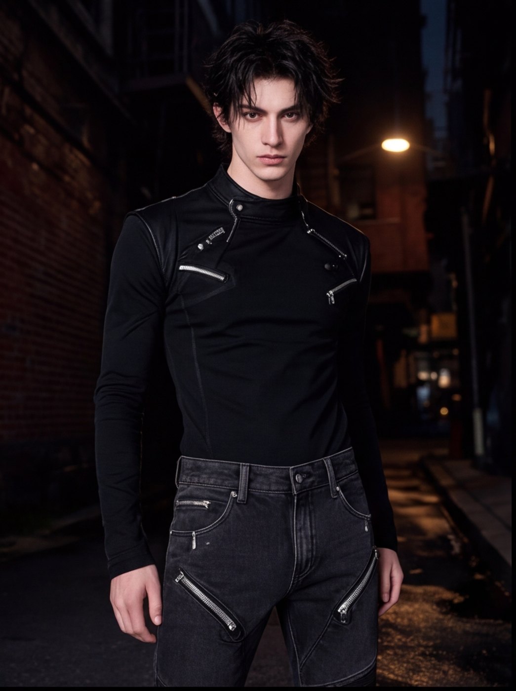 Moto Zip Black Jean angle 2