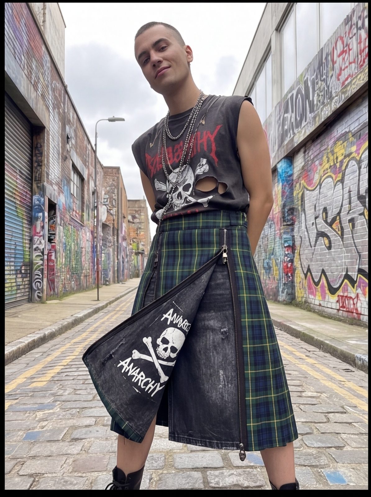 Anarchy Flag Kilt angle 6