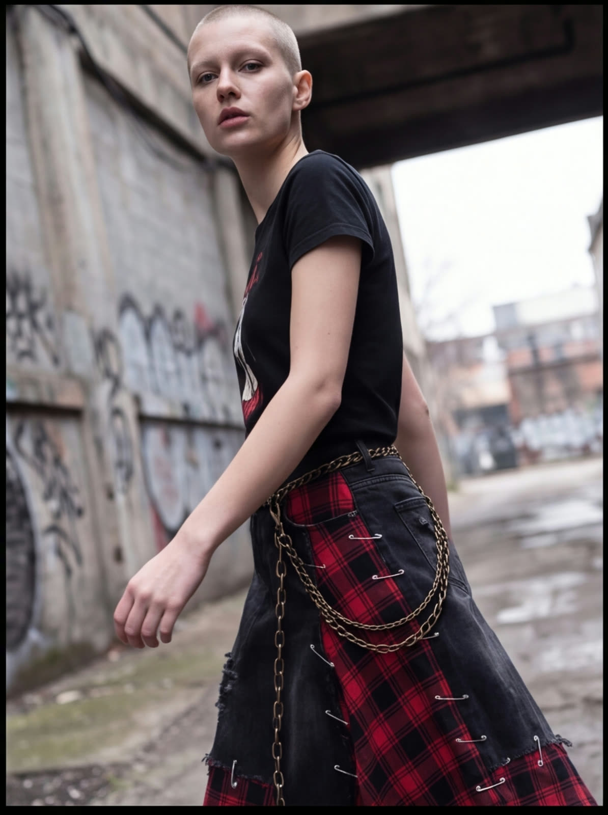 Asphalt Wrap Skirt