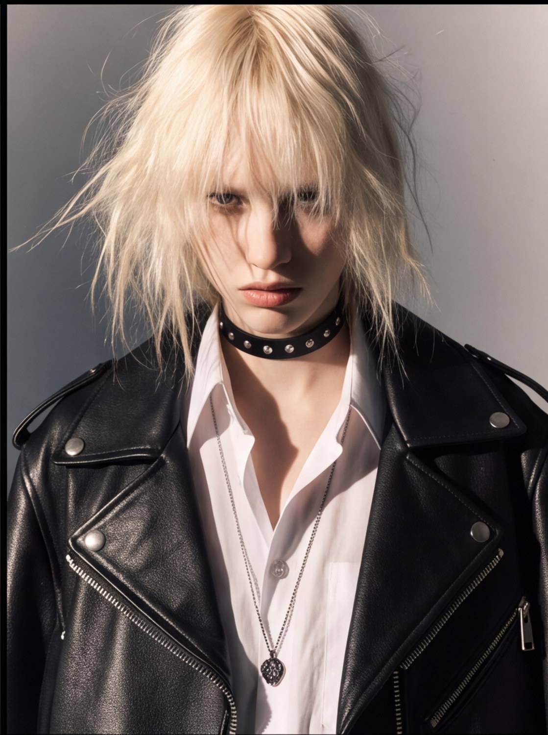 Studded Choker Shirt Set angle 9