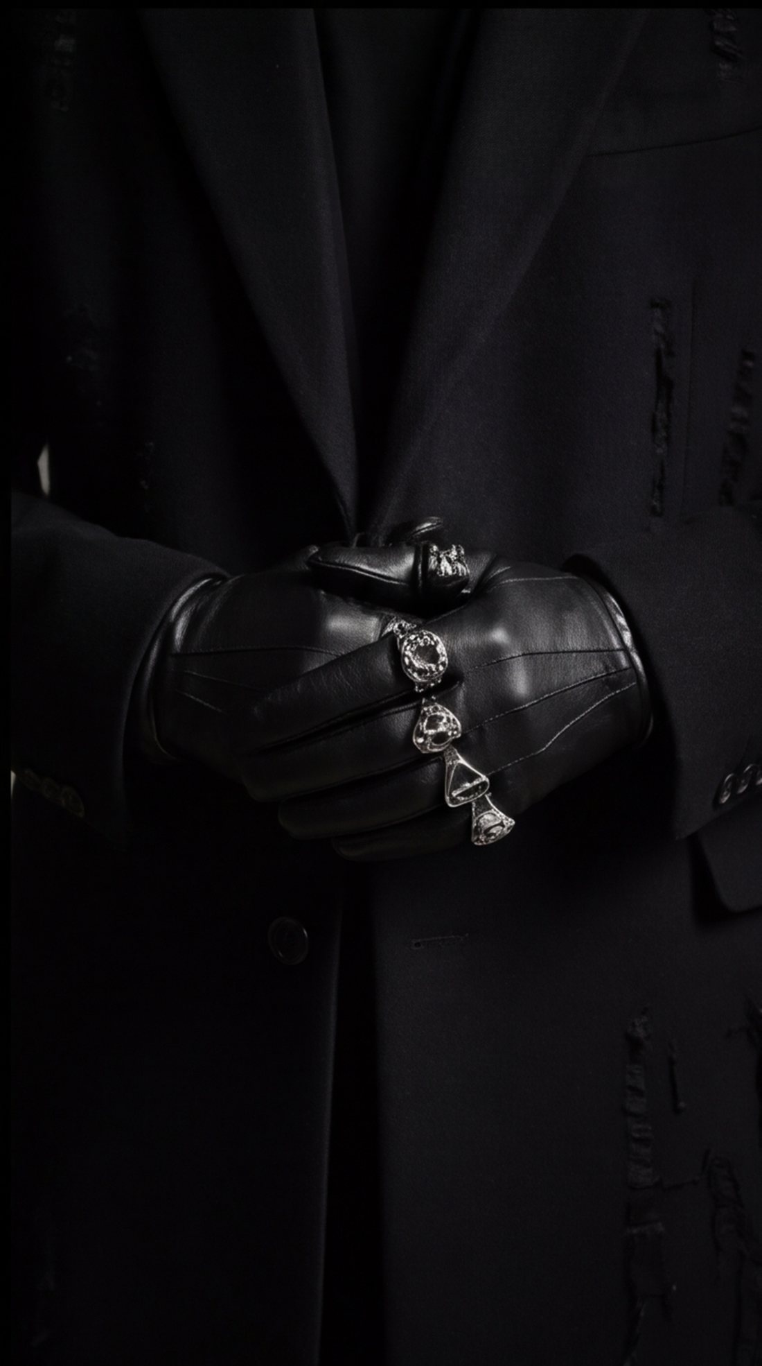 Blackout Long Coat angle 4