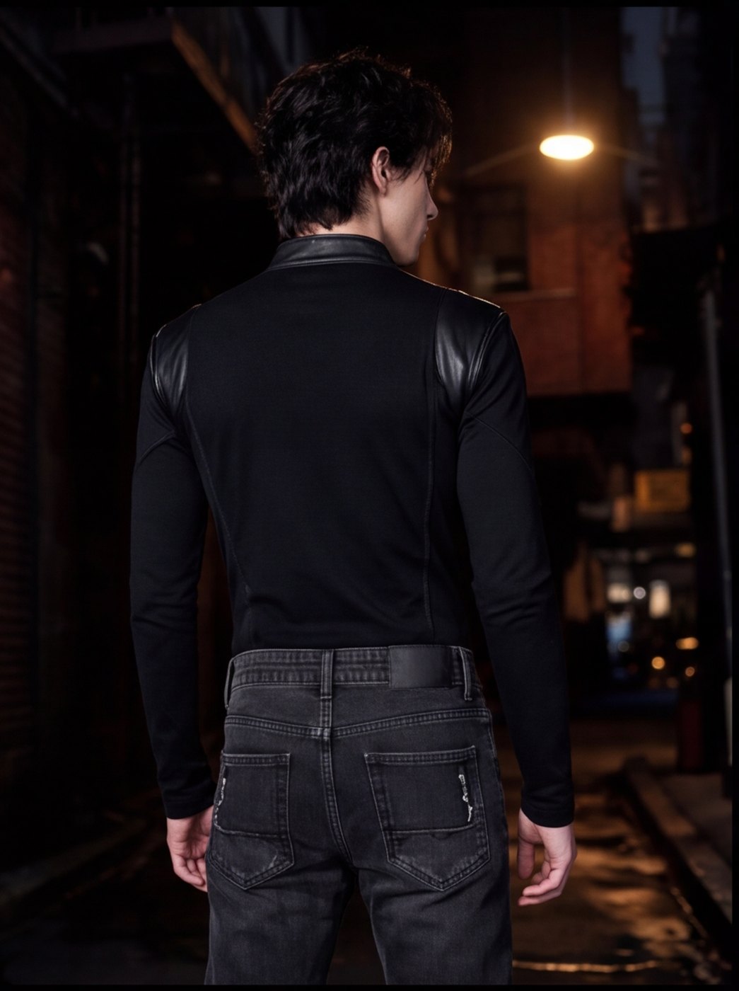 Moto Zip Black Jean angle 6