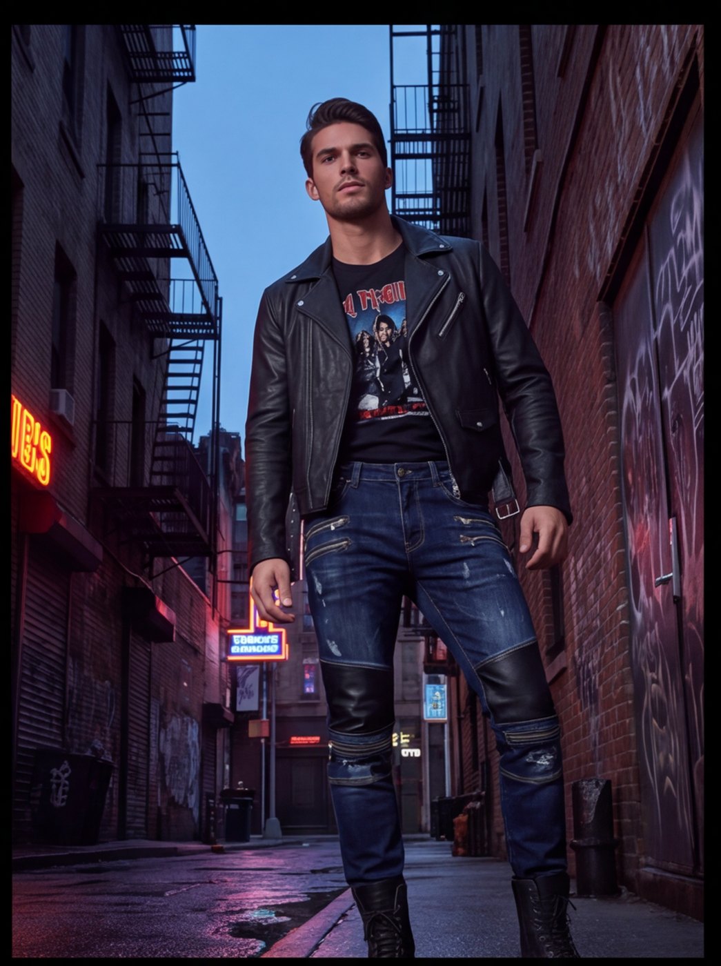 Alley Run Distressed Jean angle 2