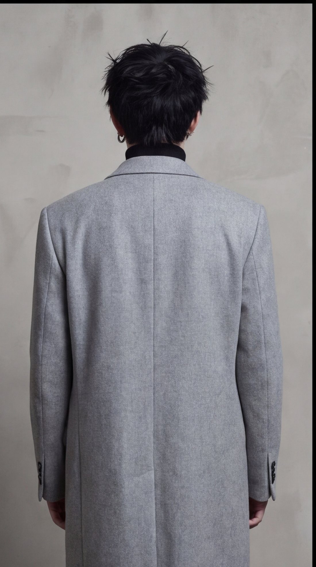 Static Grey Overcoat angle 4