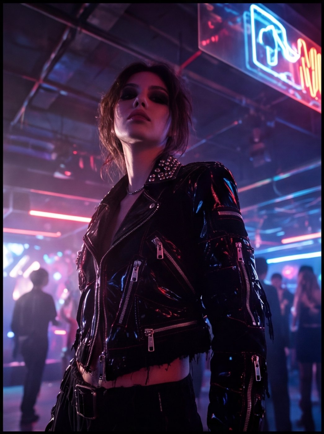 Neon Stud Gloss Biker angle 3