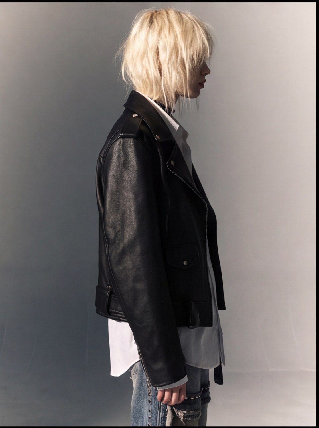 Studded Choker Shirt Set angle 7