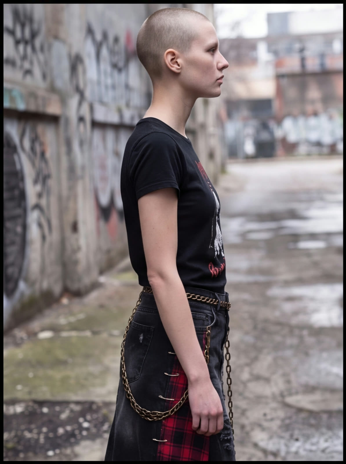 Asphalt Wrap Skirt angle 3