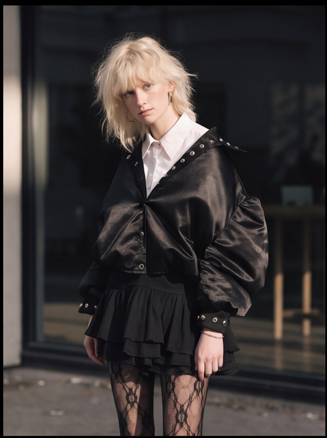 Grommet Satin Bomber angle 5